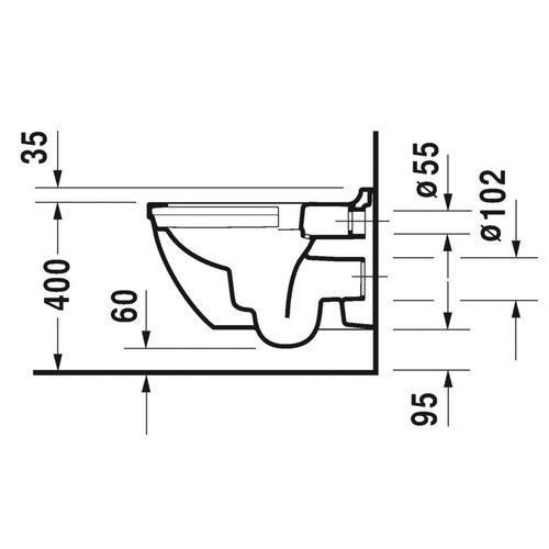 Immagine di Duravit STARCK 3 set vaso sospeso Rimless® a cacciata e sedile con coperchio, colore bianco 45270900A1