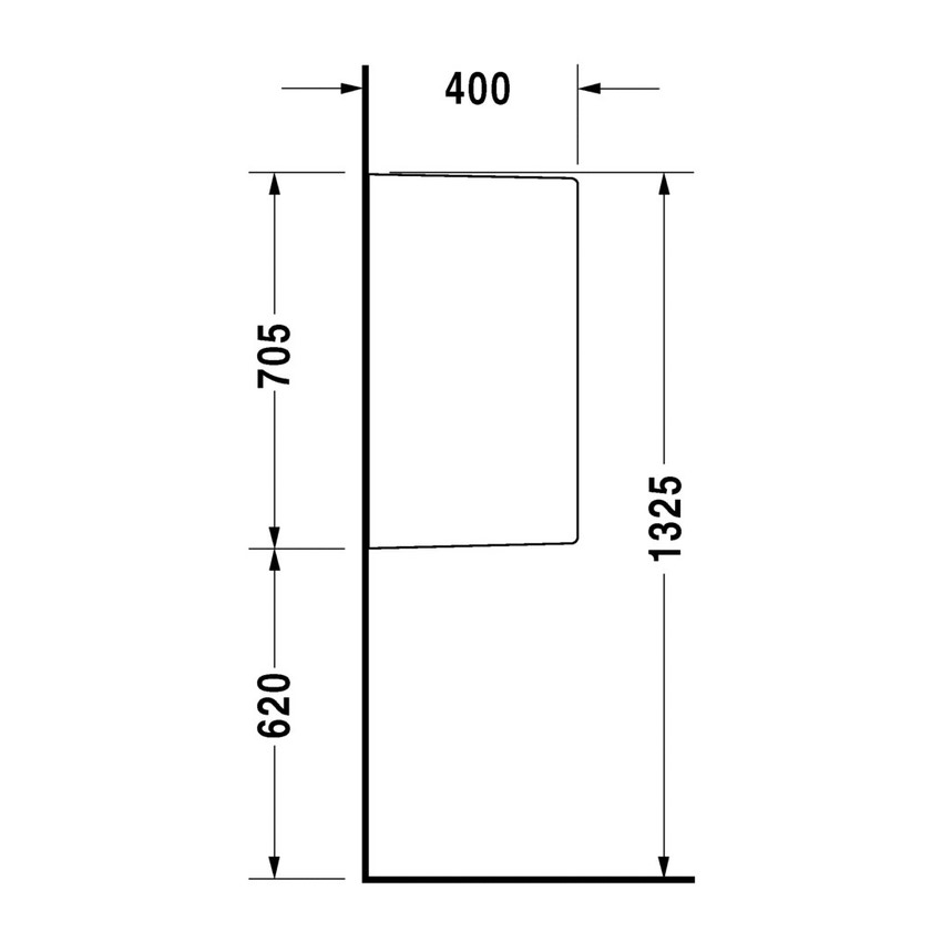 Immagine di Duravit STARCK 3 parete divisoria per orinatoi, colore bianco 8500000000