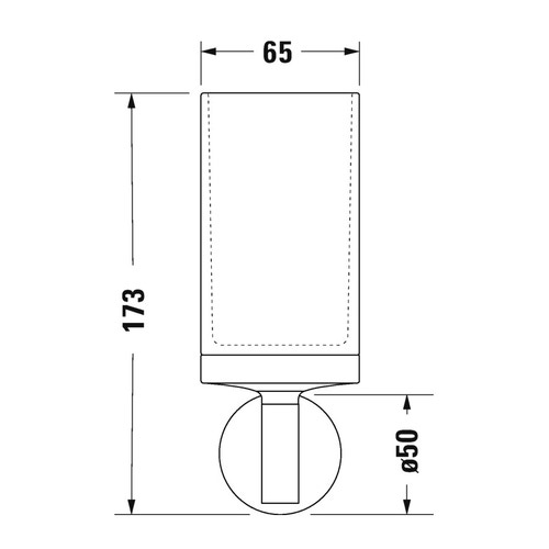 Immagine di Duravit STARCK T portabicchiere per installazione a parete, vetro satinato, finitura cromo 0099311000