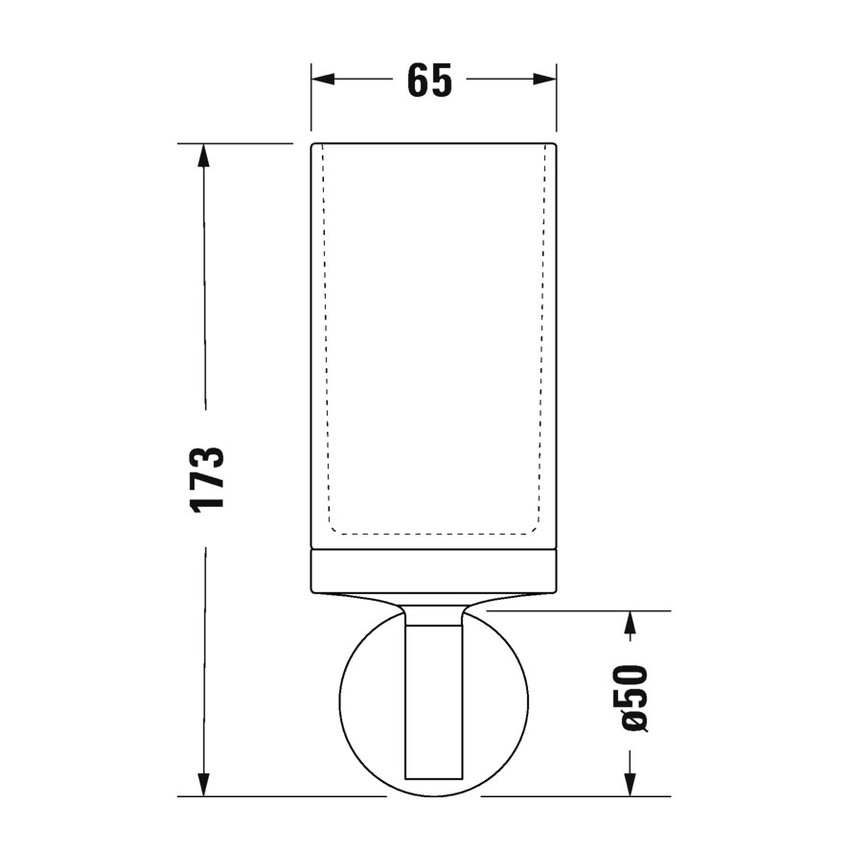 Immagine di Duravit STARCK T portabicchiere per installazione a parete, vetro satinato, finitura cromo 0099311000