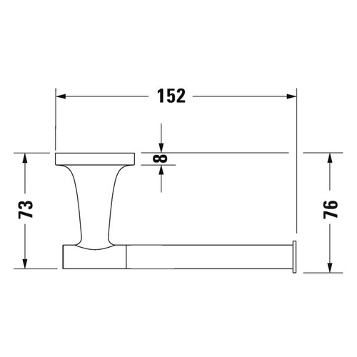 Immagine di Duravit STARCK T portarotolo laterale, finitura cromo 0099371000