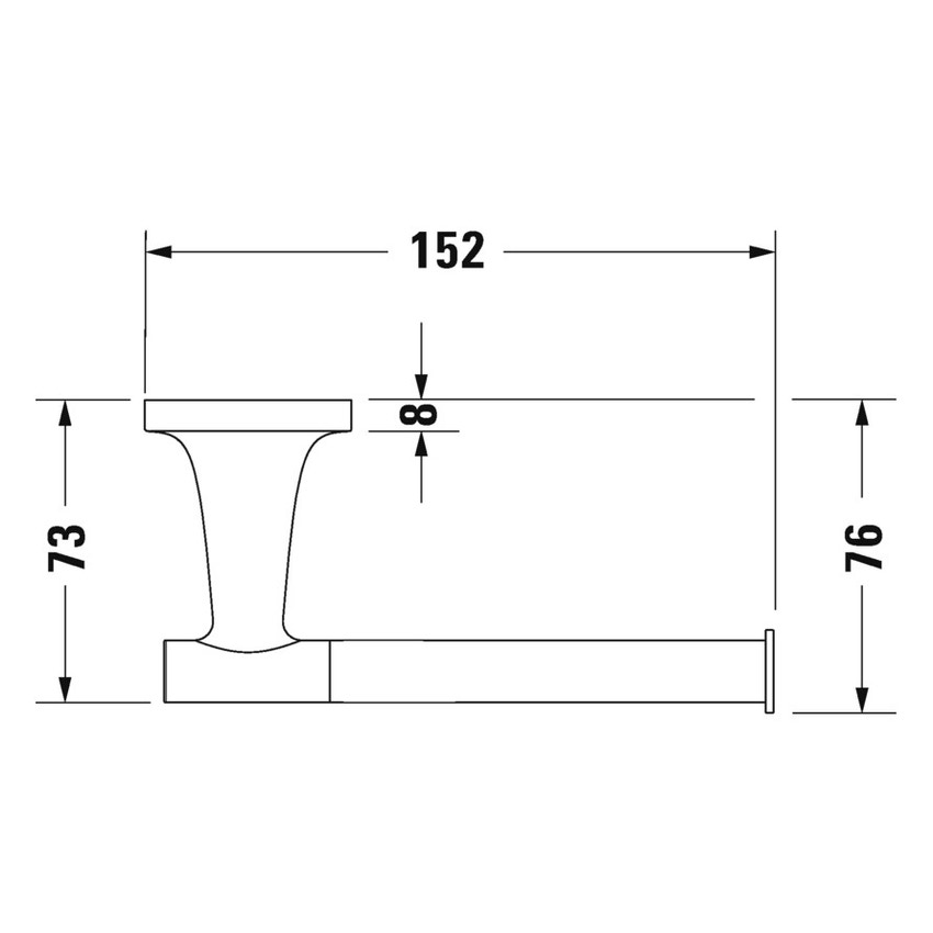 Immagine di Duravit STARCK T portarotolo laterale, finitura cromo 0099371000