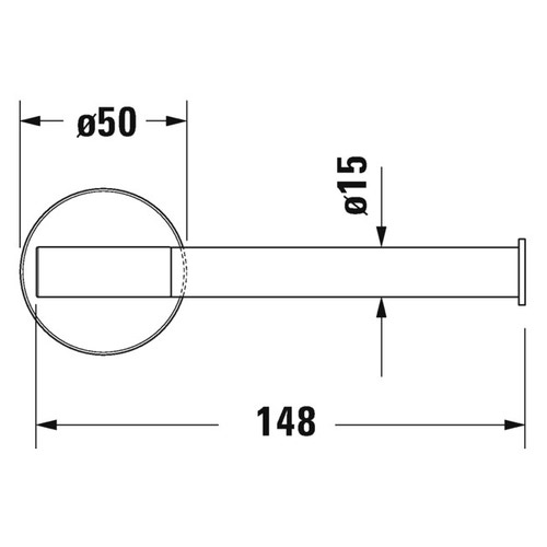 Immagine di Duravit STARCK T portarotolo laterale, finitura cromo 0099371000