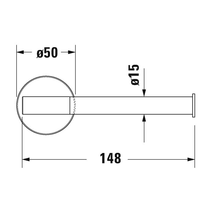 Immagine di Duravit STARCK T portarotolo laterale, colore nero finitura opaco 0099374600