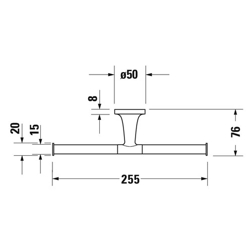 Immagine di Duravit STARCK T portarotolo doppio, finitura cromo 0099381000