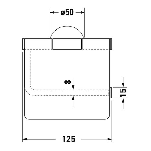 Immagine di Duravit STARCK T portarotolo con coperchio, finitura cromo 0099401000