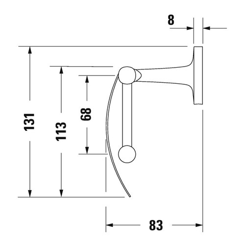 Immagine di Duravit STARCK T portarotolo con coperchio, finitura cromo 0099401000