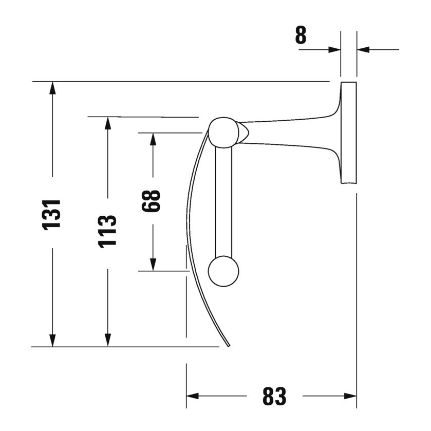 Immagine di Duravit STARCK T portarotolo con coperchio, colore nero finitura opaco 0099404600