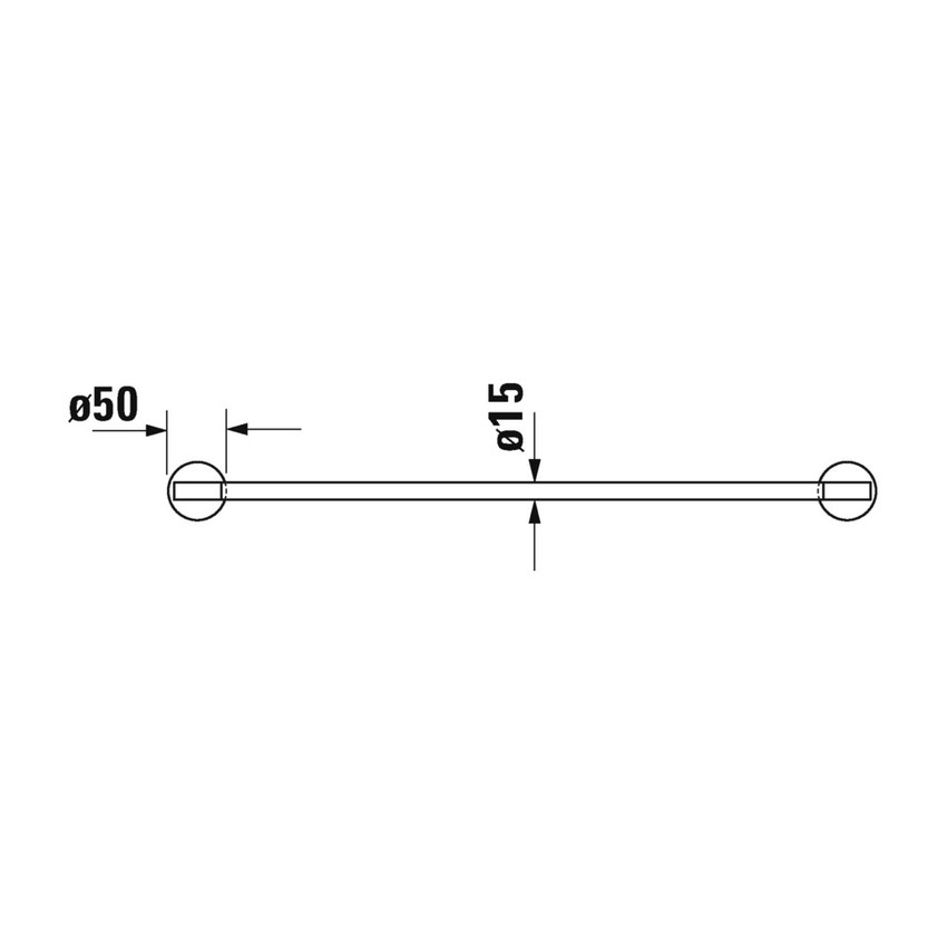 Immagine di Duravit STARCK T portasciugamani 60 cm, finitura cromo 0099421000