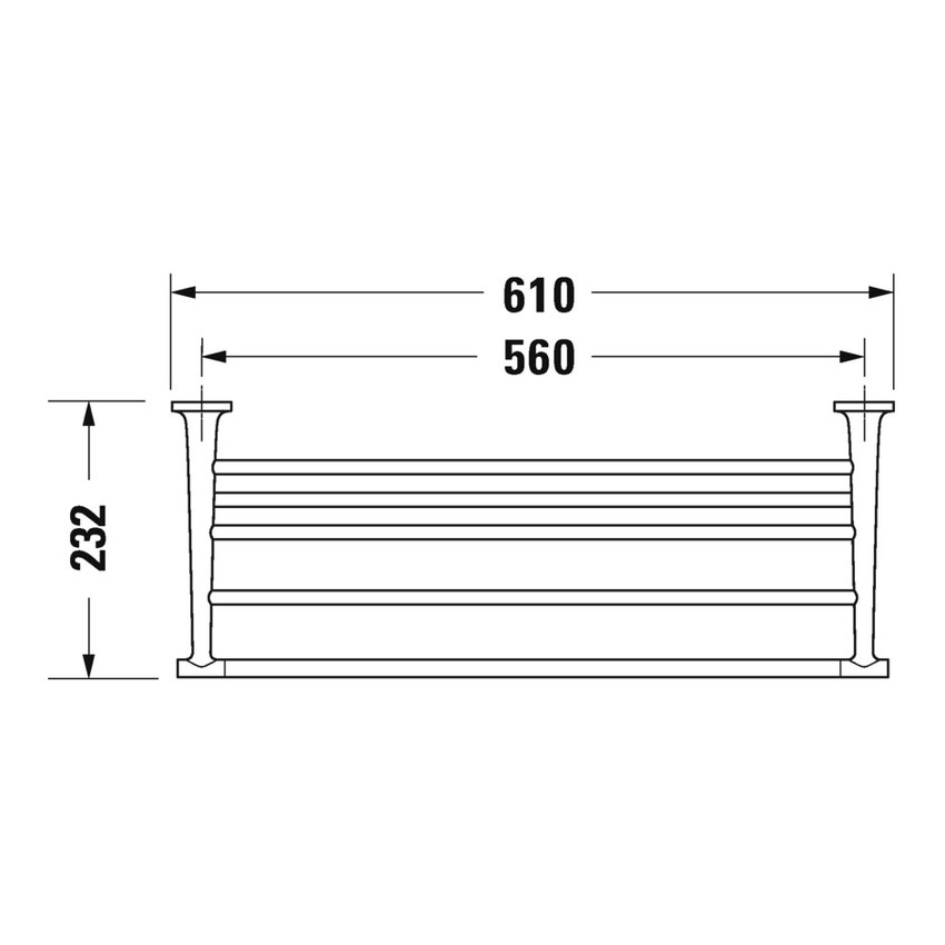 Immagine di Duravit STARCK T mensola portasciugamani, finitura cromo 0099441000