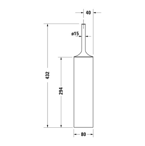 Immagine di Duravit STARCK T portascopino a pavimento, finitura cromo 0099451000