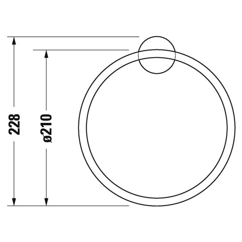 Immagine di Duravit STARCK T anello portasciugamani, finitura cromo 0099471000