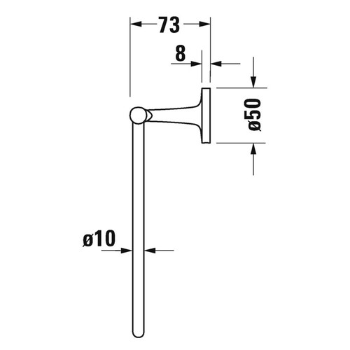 Immagine di Duravit STARCK T anello portasciugamani, finitura cromo 0099471000