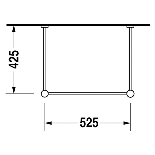Immagine di Duravit VERO sostegno metallico 52.5, regolabile in altezza, finitura cromo 0030631000