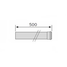 Immagine di Vaillant Prolunga 0,5 m DN 80 alluminio 300833