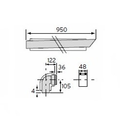 Immagine di Vaillant Tubo con terminale antivento e curva 90° 0020201156