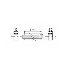 Immagine di Vaillant Prolunga 2,0 m DN 60/100 alluminio 303803