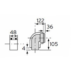 Immagine di Vaillant Curva 90° 60/100 mm 0020201157