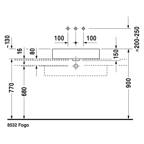 Immagine di Duravit VERO bacinella da appoggio soprapiano 60 cm, senza foro, con rettifica, senza troppopieno, colore bianco 0455600000