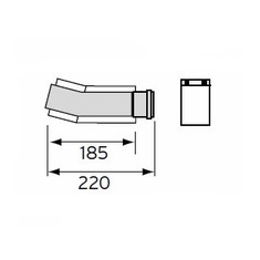 Immagine di Vaillant Curva di traslazione 60/100 alluminio 303820