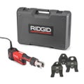 Immagine di Ridgid RP 351-C Pressatrice in linea completo di ganasce V 15-18-22 mm, adattatore per alimentazione 220 V (con cavo da 5 m) e cassetta di trasporto 67268