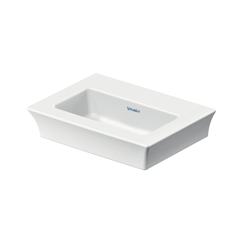 Immagine di Duravit WHITE TULIP lavamani consolle, senza troppopieno, con bordo per rubinetteria, colore bianco 0737450070