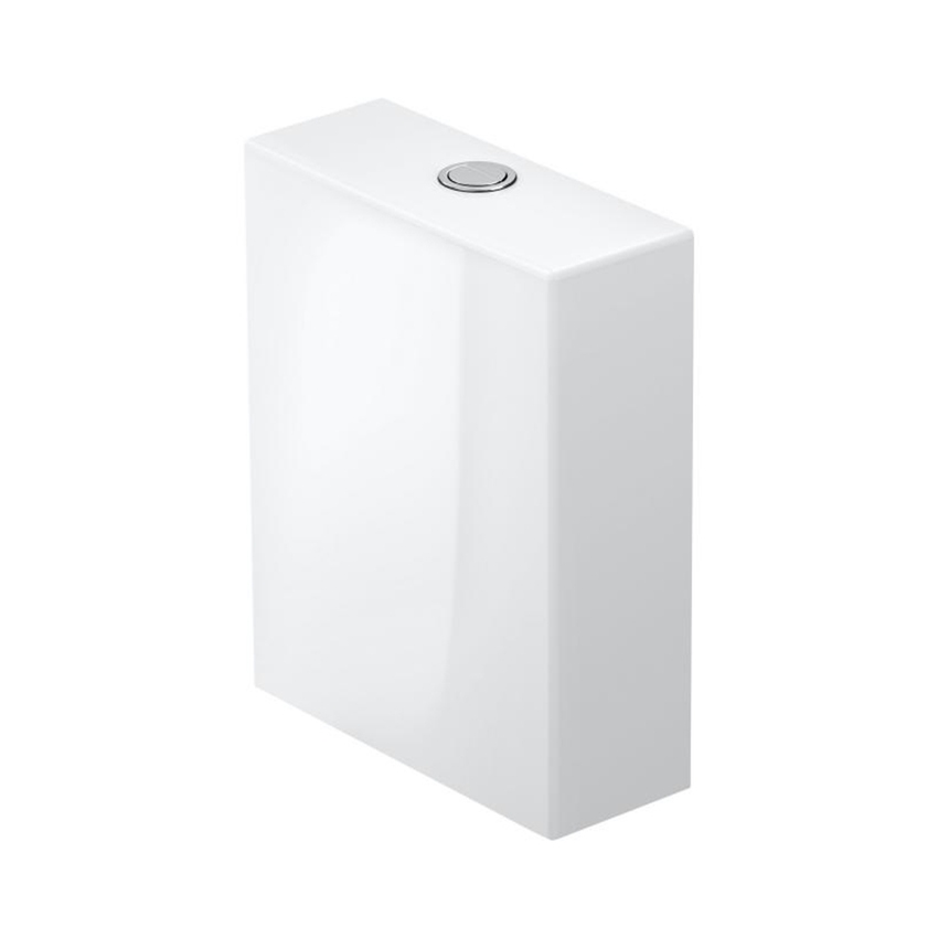 Immagine di Duravit WHITE TULIP cassetta di sciacquo con batteria Dual Flush, per attacco sx nascosto, 6/3 l, UWL classe 2, Wondergliss, colore bianco 09331000051