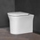 Immagine di Duravit WHITE TULIP vaso a pavimento, a filo parete, Rimless®, con scarico orizzontale, UWL classe 1, senza sedile, Wondergliss, colore bianco 20010900001