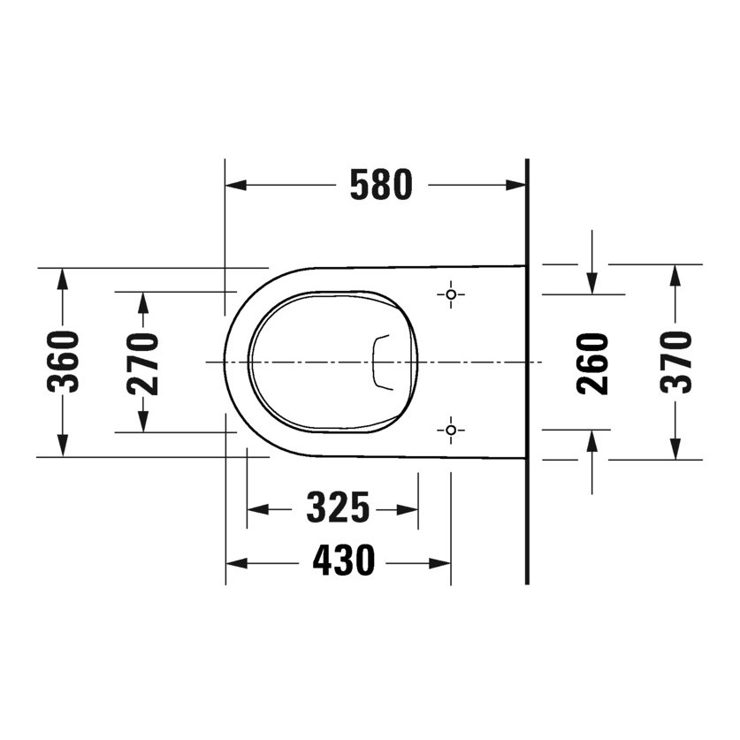Immagine di Duravit WHITE TULIP vaso a pavimento, a filo parete, Rimless®, con scarico orizzontale, UWL classe 1, senza sedile, Wondergliss, colore bianco 20010900001