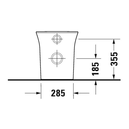 Immagine di Duravit WHITE TULIP set sanitari a pavimento, vaso Rimless® con scarico orizzontale, sedile a discesa rallentata, bidet monoforo con troppopieno, colore bianco finitura lucido 2001090000+2293100000+0027090000