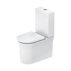 Immagine di Duravit WHITE TULIP vaso monoblocco a pavimento, per cassetta appoggiata non inclusa, Rimless®, UWL classe 1, senza sedile, colore bianco 2197090000