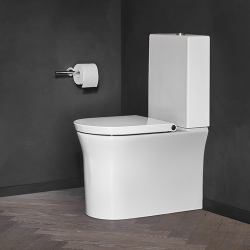 Immagine di Duravit WHITE TULIP vaso monoblocco a pavimento, per cassetta appoggiata non inclusa, Rimless®, UWL classe 1, senza sedile, colore bianco 2197090000