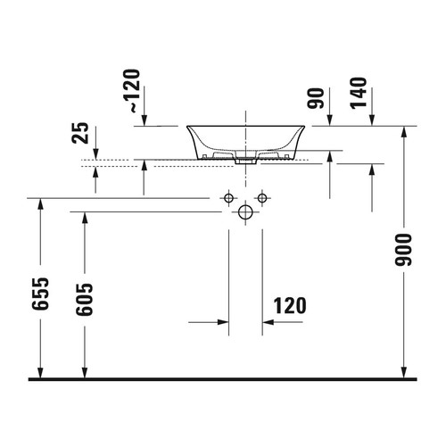 Immagine di Duravit WHITE TULIP bacinella da appoggio soprapiano Ø 43 cm, con rettifica, senza troppopieno, colore bianco 2362430079