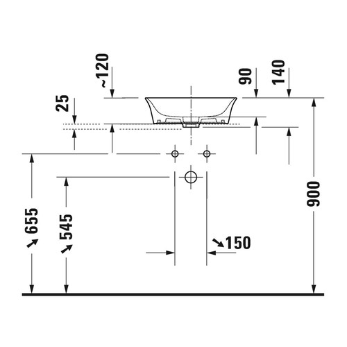Immagine di Duravit WHITE TULIP bacinella da appoggio soprapiano Ø 43 cm, con rettifica, senza troppopieno, colore bianco 2362430079