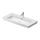Duravit WHITE TULIP lavabo consolle 105 cm, monoforo, con troppopieno e bordo per rubinetteria, Wondergliss, colore bianco 23631000001