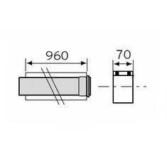 Immagine di Vaillant Prolunga 1,0 m 80/125 alluminio 303603