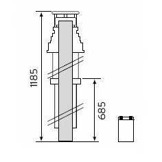 Immagine di Vaillant Passante fuori tetto verticale 303606