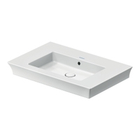 Immagine di Duravit WHITE TULIP lavabo consolle 75 cm, con troppopieno e bordo per rubinetteria, colore bianco 2363750060