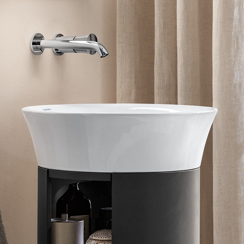 Immagine di Duravit WHITE TULIP lavabo consolle Ø 50 cm, senza troppopieno, colore bianco 2365500070