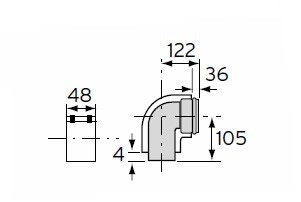 Immagine di Vaillant Curva 90° 80/125 alluminio 303610