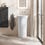 Immagine di Duravit WHITE TULIP lavabo freestanding Ø 50 cm, con rettifica, senza troppopieno, con apertura per allacciamento a parete, colore bianco 2702500070