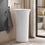 Immagine di Duravit WHITE TULIP lavabo freestanding Ø 50 cm, con rettifica, senza troppopieno, con apertura per allacciamento a pavimento, colore bianco 2703500070