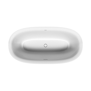 Immagine di Duravit WHITE TULIP vasca freestanding L.160 cm, con due schienali inclinati, con colonna di scarico speciale, colore bianco 700468000000000
