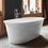 Immagine di Duravit WHITE TULIP vasca freestanding L.180 cm, con due schienali inclinati, con colonna di scarico speciale, colore bianco 700469000000000