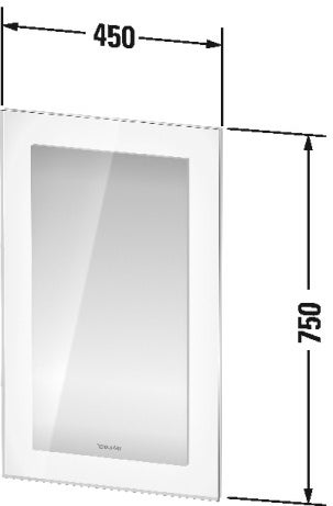 Immagine di Duravit WHITE TULIP specchio con illuminazione L.45 H.75, versione App WT7060