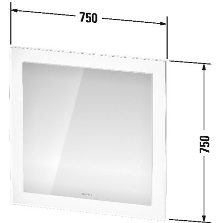 Immagine di Duravit WHITE TULIP specchio con illuminazione L.75 H.75, versione Sensor WT7051