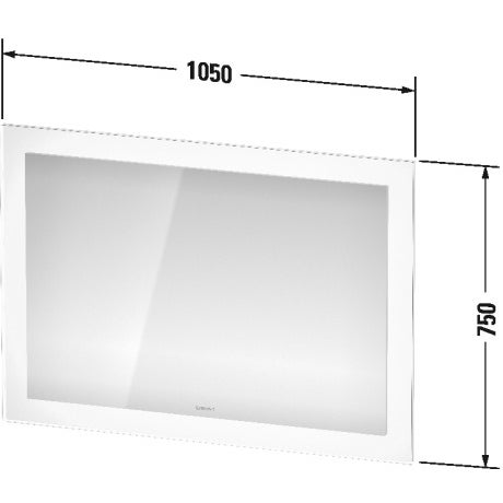 Immagine di Duravit WHITE TULIP specchio con illuminazione L.105 H.75, versione Sensor WT7052