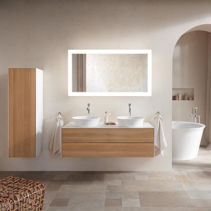 Immagine di Duravit WHITE TULIP specchio con illuminazione L.135 H.75, versione Sensor WT7053