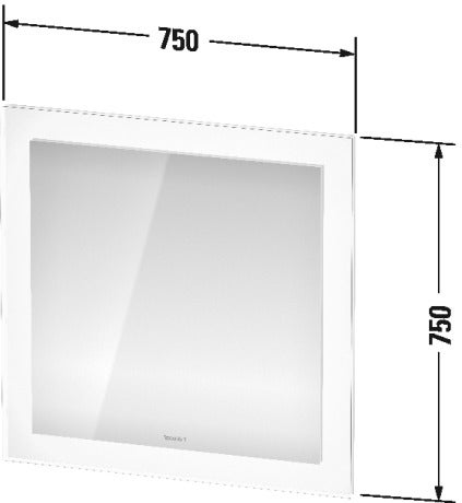 Immagine di Duravit WHITE TULIP specchio con illuminazione L.75 H.75, versione App WT7061