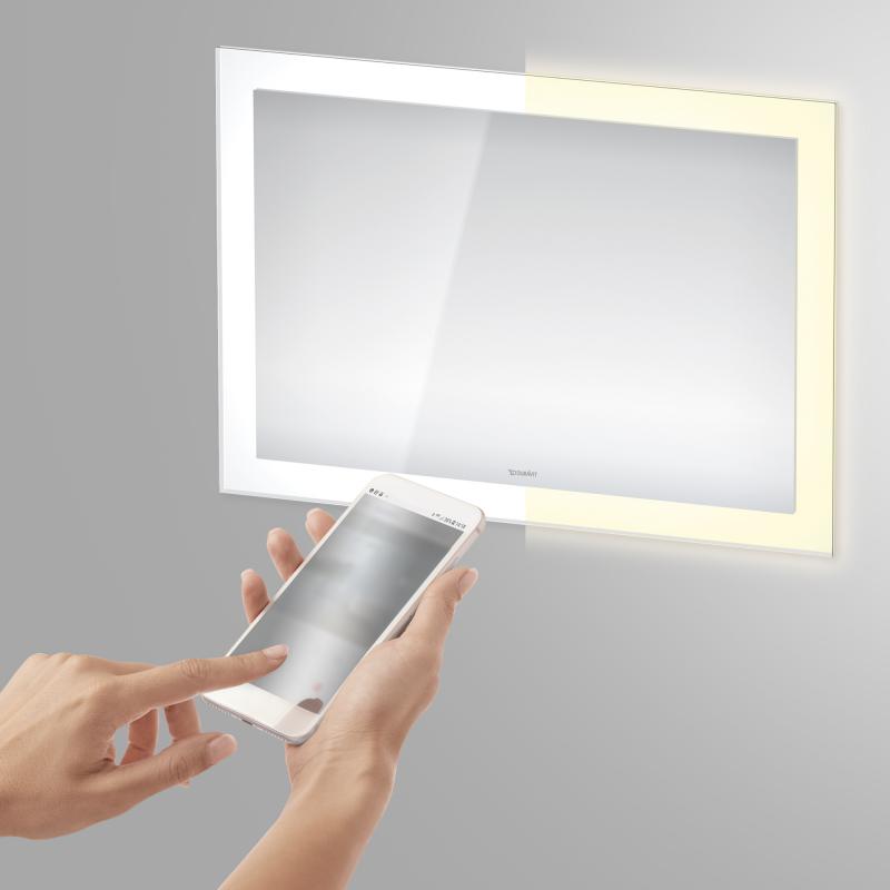 Immagine di Duravit WHITE TULIP specchio con illuminazione L.45 H.75, versione App WT7060